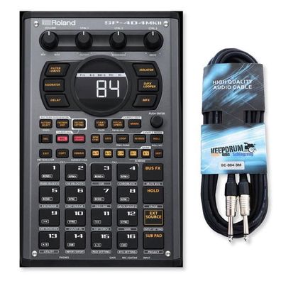 Roland Sampler SP-404 MKII mobiler Sequencer mit Klinkenkabel
