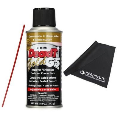 Caig DeoxIT G5S-6 Gold Kontaktspray mit Mikrofasertuch