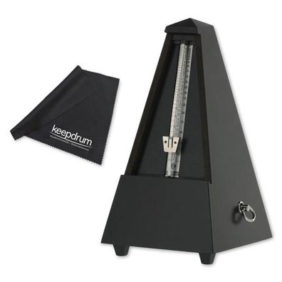 Wittner Metronom 806M mechanisch aus Holz matt-schwarz mit Tuch
