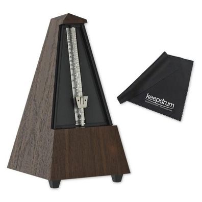 Wittner Metronom 855131 mechanisch Nussbaum-Maserung mit Glocke mit Tuch