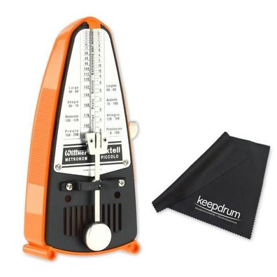 Wittner Metronom Taktell Piccolo mechanisch Orange mit Tuch