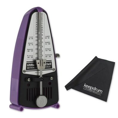Wittner Metronom Taktell Piccolo mechanisch Violett mit Tuch