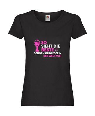 Die Beste: Schornsteinfegerin | Kaminkehrer | Handwerk Damen Shirt Schwarz