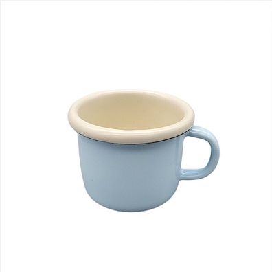 Emaille Espressotasse, Mokkatasse, kleine Tasse Pastell Hellblau 5 cm