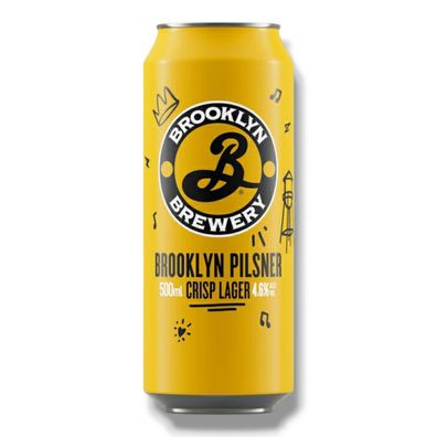 12 Dosen 0,5l Brooklyn Crisp Pilsner, wer das Lager kennt muss Pilsner testen