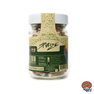 Purize Glas 100er Aktivkohlefilter XTRA SLIM braun