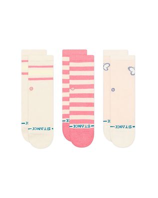 STANCE Kids Socken Butterfly 3 Pack 2-4 Years pink