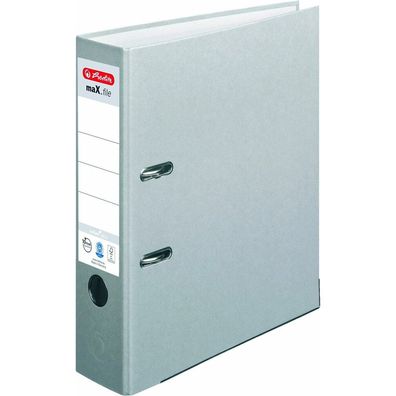 herlitz maX. file nature plus Ordner grau Karton 8,0 cm DIN A4