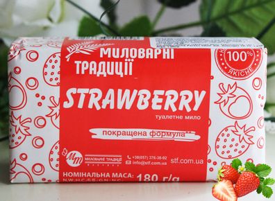 180g Bath Seife Toilettenseife Erdbeere Körper Seife Strawberry Soap Traditions