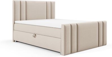 Best For Home | Trinity K8 Lux Boxspringbett|Doppelbett mit Matratze, opper&Stauraum