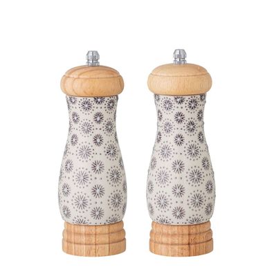 Bloomingville 82049978 Salz & Pfeffermühle Elsa Grau aus Steingut