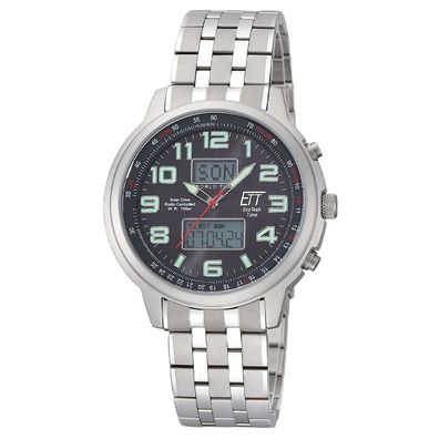 B-Ware - ETT EcoTechTime Funk-Solar World Time Hunter II EGS-11302-22M Herrenuhr