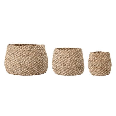 Bloomingville 82048633 Korbset Malli - Korb Natur aus Seegras (3er-Set)