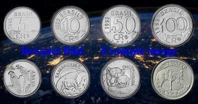 Brasilien / BRAZIL KMS. 1993-1994 Unc. 4 Münzen 6275#