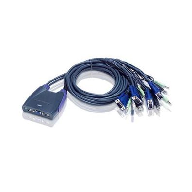 ATEN Petite CS64US - KVM-/Audio-/USB-Switch - 4 Anschlüsse