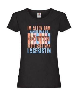 Im Alten Rom: Lageristin | Beruf | Lager Arbeiterin Damen Shirt Schwarz