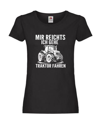 Traktor fahren | Landwirt | Bauer | Traktor Damen Shirt Schwarz