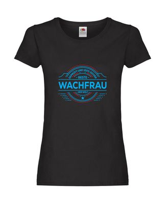 100 % Sicher: Wachfrau | Wachpersonal | Nachtwächter Damen Shirt Schwarz