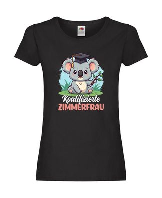 Koalifizierte Zimmerfrau| Holzbau | Handwerkerin v2 Damen Shirt Schwarz