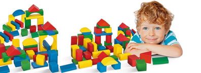 Eichhorn bunte Holzbausteine 100010171 - Eichhorn 100010171 - (Spielwaren / Spielzeu