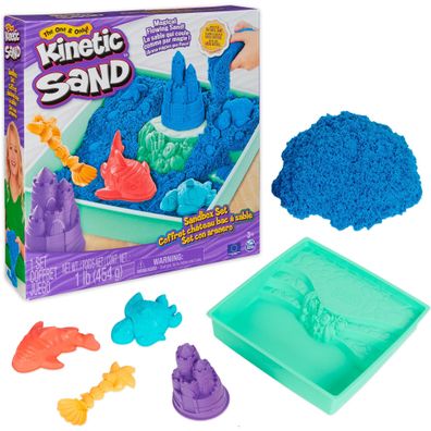 Kinetic Sand - Sandbox Set blau (454 Gramm Sand) - Spinmaster 6067478 - (Spielzeug