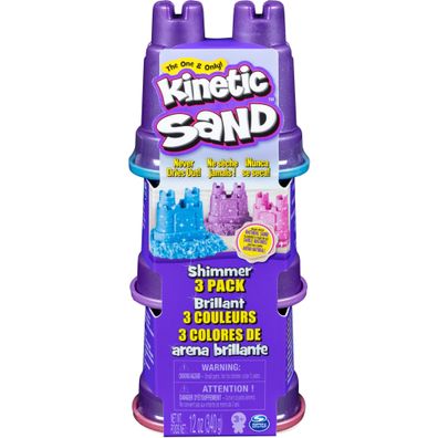 Kinetic Sand - Schimmer Sand 3er Pack (340 Gramm) - Spinmaster 6053520 - (Spielzeug