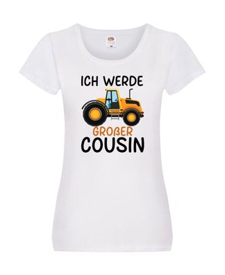 Ich werde Großer Bruder | Schwangerschaft | Traktor Damen Shirt Weiß