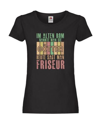 Im Alten Rom: Friseur | Frisör Damen Shirt Schwarz