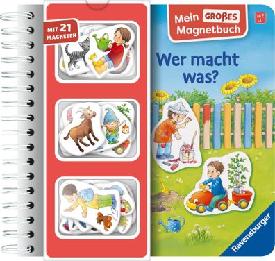 Mein großes Magnetbuch - Wer macht was? | Mit 21 Magneten | Katja Senner | Buch