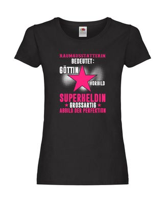 Superheldin: Raumausstatterin | Wohn Ausstatterin Damen Shirt Schwarz