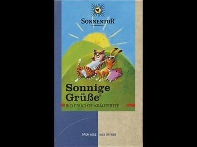 Sonnentor 6x Sonnige Grüße® Tee, Doppelkammerbeutel 45g