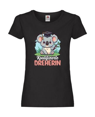 Koalifizierte Dreherin | Fräser | Dreher | Damen Shirt Schwarz