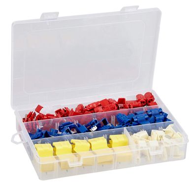 baytronic 105x Schnellverbinder 40x blau, 40x rot, 10x gelb, 15x weiß in praktischer