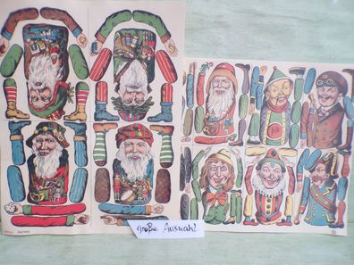 Neuruppiner Modellierbogen Bilderbogen Ankleidepuppen Ziehfiguren Hampelmann Oehmigke