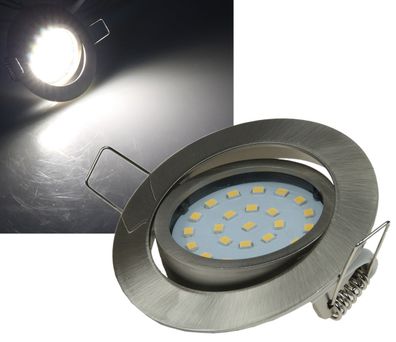 ChiliTec LED-Einbauleuchte Flat-26 neutralweiß 80x26mm, 4W, 350lm, Edelstahl gebürste