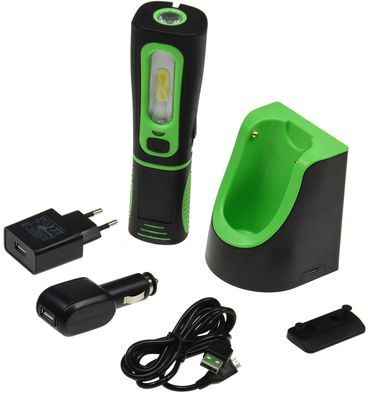 ChiliTec LED Stableuchte mit Akku FlexiLED 300+ Ladeschale, Magnethalter, 3W, 250lm,