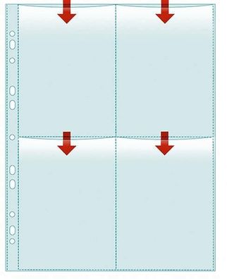 Veloflex Fotohüllen 10X15hoch,5er Pack