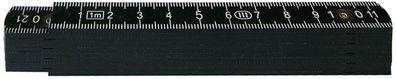 Standardgraph Meterstab Pocket 1 m aus Kunststoff schwarz 1 Stück