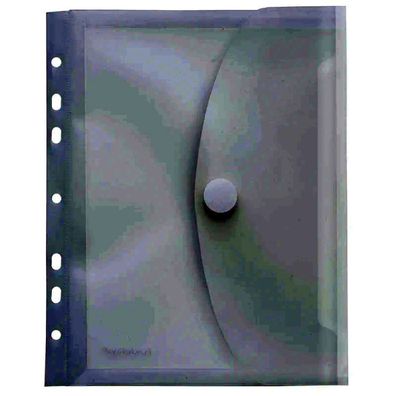 FSY Sichttasche A5, Klettverschluss, Dehnfalte 20mm, Abheftrand, PP farblos transpare