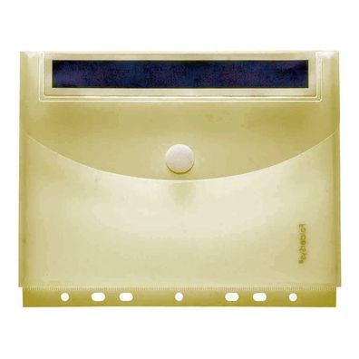 FSY Index-Sichttasche A5, Klettverschluss, Dehnfalte 20mm, Abheftrand, PP farblos tra