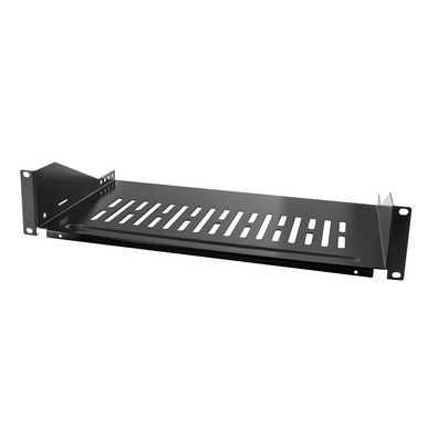 LogiLink 19" Fachboden Befestigung nur vorne mit einer Tiefe 400 mm schwarz 483 x 88