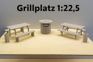 Grillplatz Bausatz 1:22,5 - für Gartenbahn und Modell Diorama (LGB)