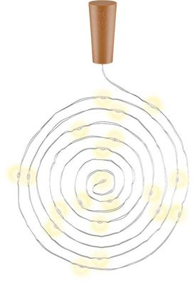 goobay 10 x 20er LED-Flaschen-Lichterkette für Glasflaschen warmweiß 2 m (1er Faltsch