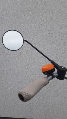 klappbarer Fahrradspiegel KRAMPE links/ rechts 35° große konvexe Spiegelfläche schwar