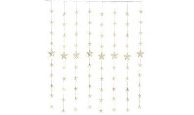 goobay 80er LED-Sternenvorhang mit Timer-Funktion 3000 K Transparent (1er Faltschacht