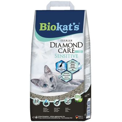 Biokats Diamond Care Sensitive - Papiersack 2 x 6 L