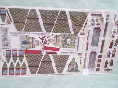 4 alte Bilderbogen Verlag Julius Bagel M.156 Die Gnadenkapelle zu Kevelaer RAR