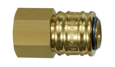Riegler Schnellverschlusskupplung NW 7,2, Messing blank, G 3/8 IG