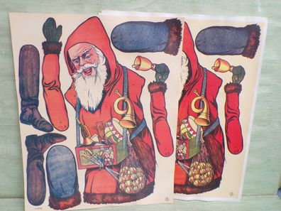 Neuruppiner Modellierbogen Bilderbogen Ankleidepuppen Ziehfigur Weihnachtsmann Kühn