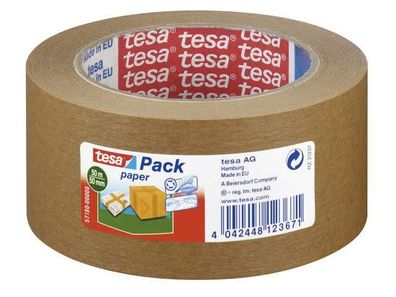 6x Tesa® 57180-00000-02 Verpackungsklebeband tesapack® Paper EcoLogo, Papier, 50 m x